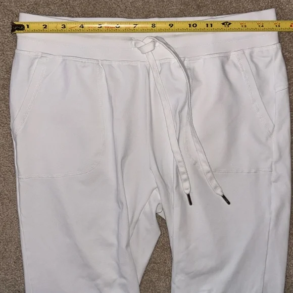 ZYIA Active White Unwind Jogger Pants, Size Small *defect - Picture 9 of 15